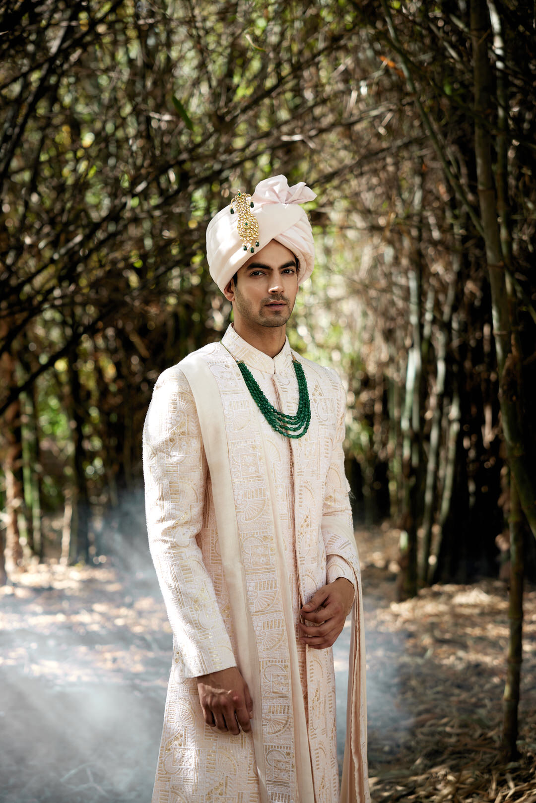 ZAHID SHERWANI (POWDER PINK)