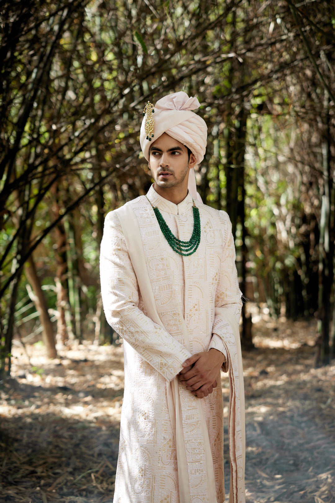 ZAHID SHERWANI (POWDER PINK)