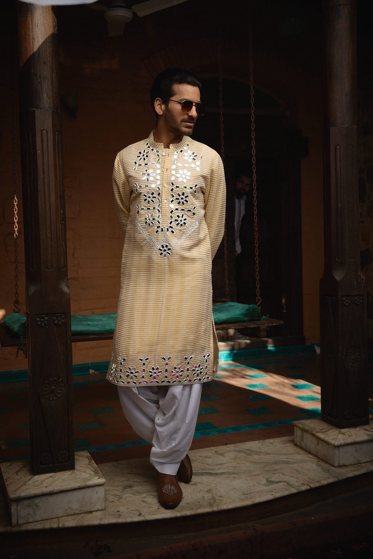 Juna Mahal Gold Kurta