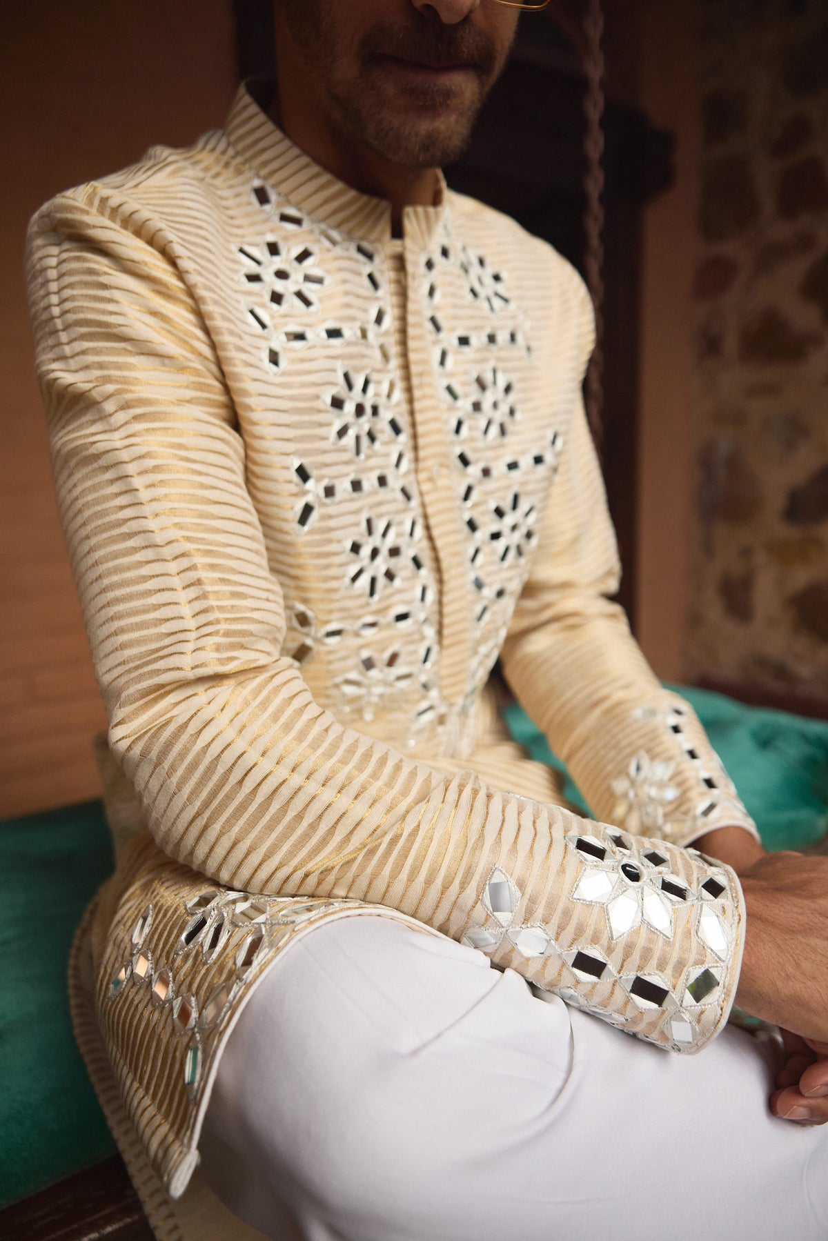 Juna Mahal Gold Kurta