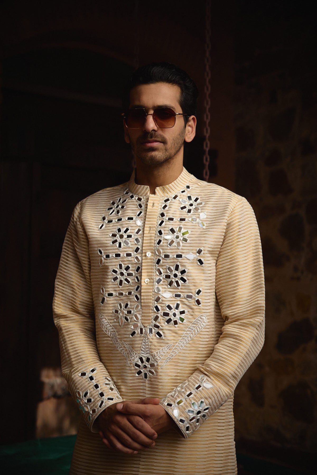 Juna Mahal Gold Kurta