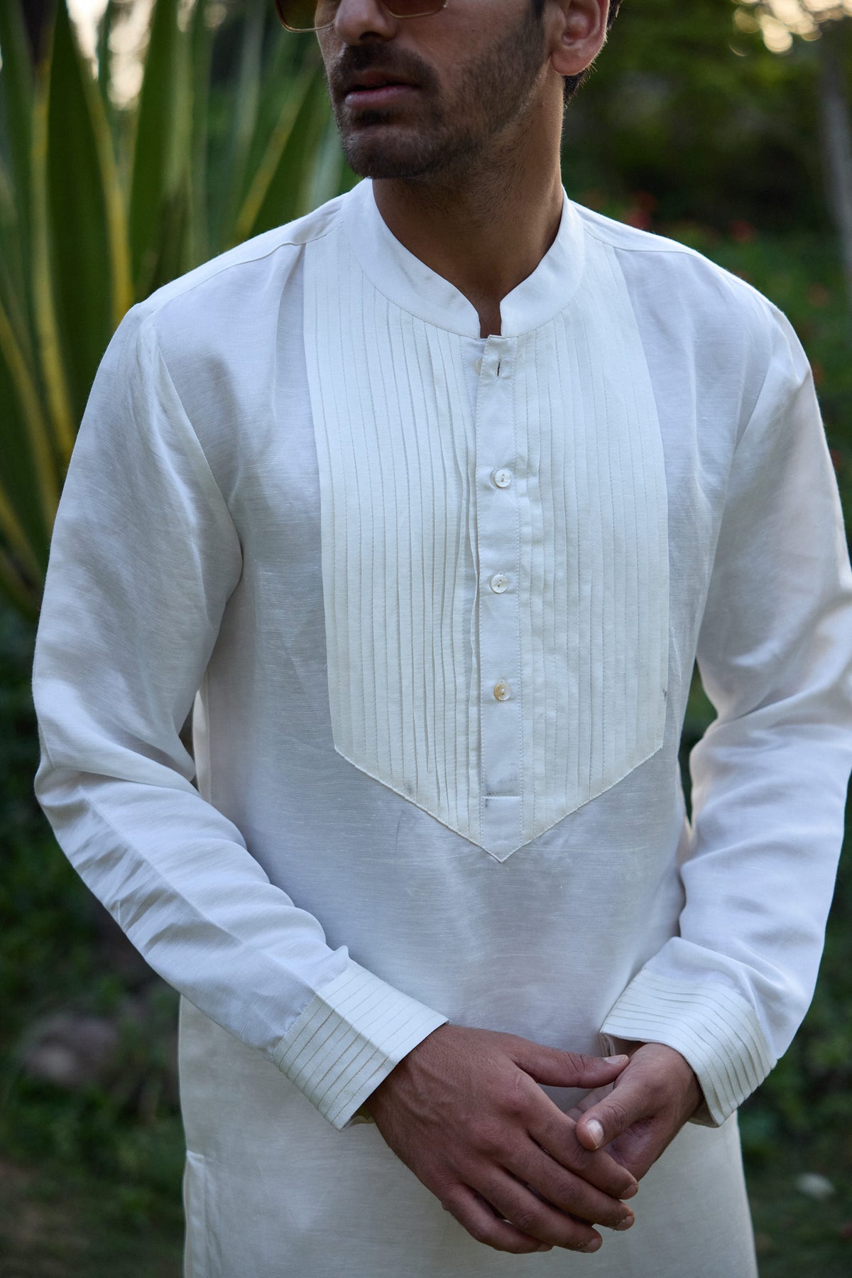 Ivory Pleated Kurta