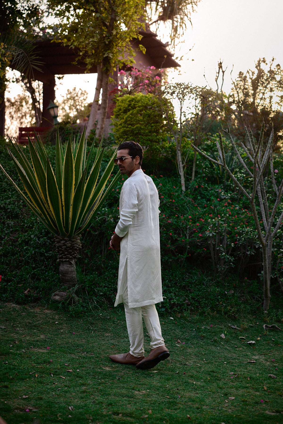 Ivory Pleated Kurta