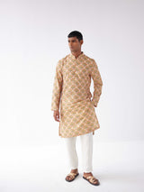 YELLOW MUGHAL FLORAL KURTA