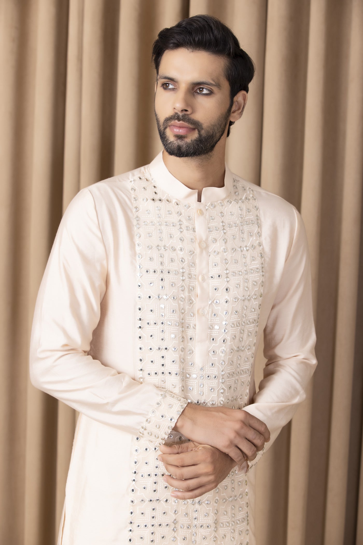 SAJID KURTA (PEACH)