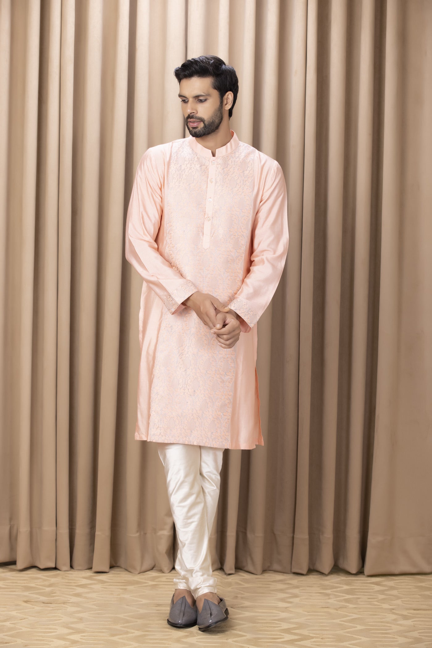 FAHAD KURTA (PEACH)