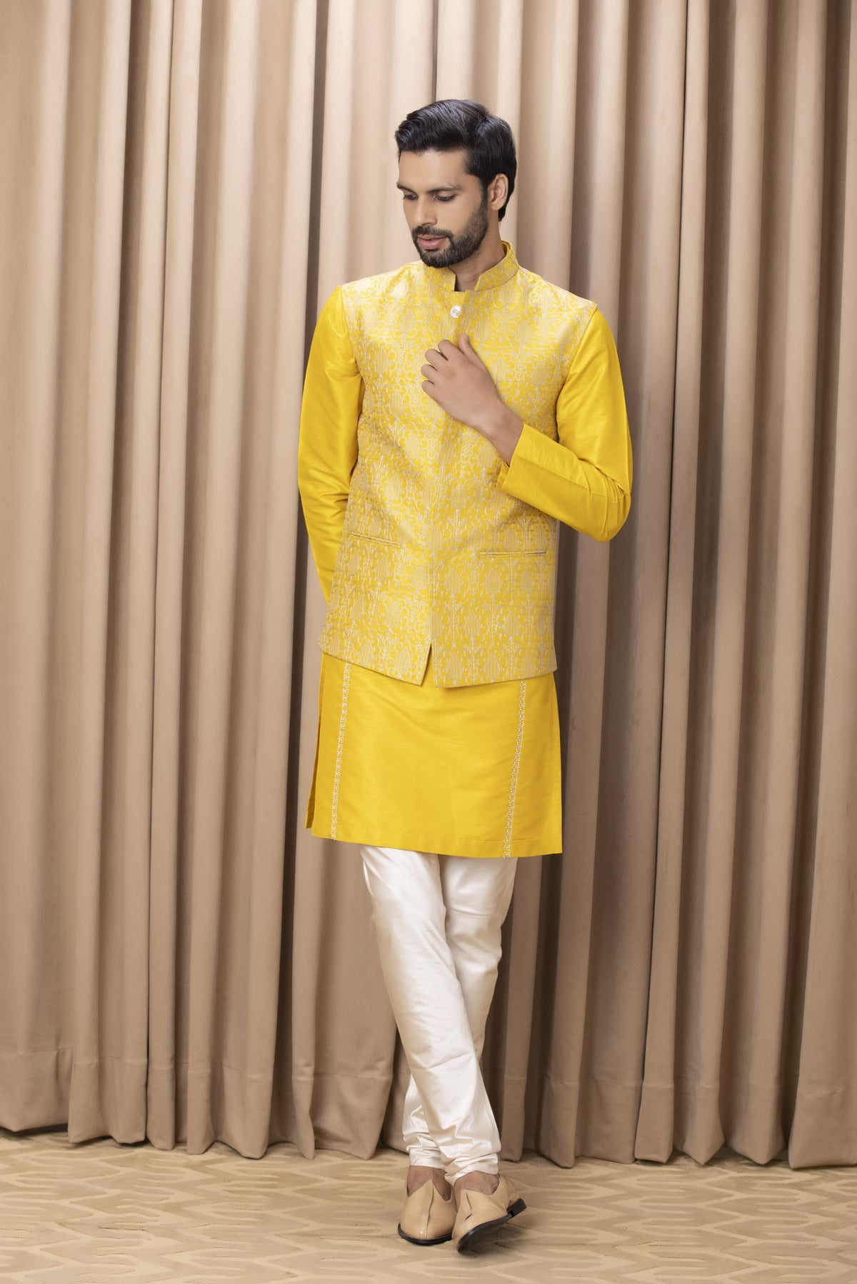 FAHAD BANDI SET (MUSTARD)