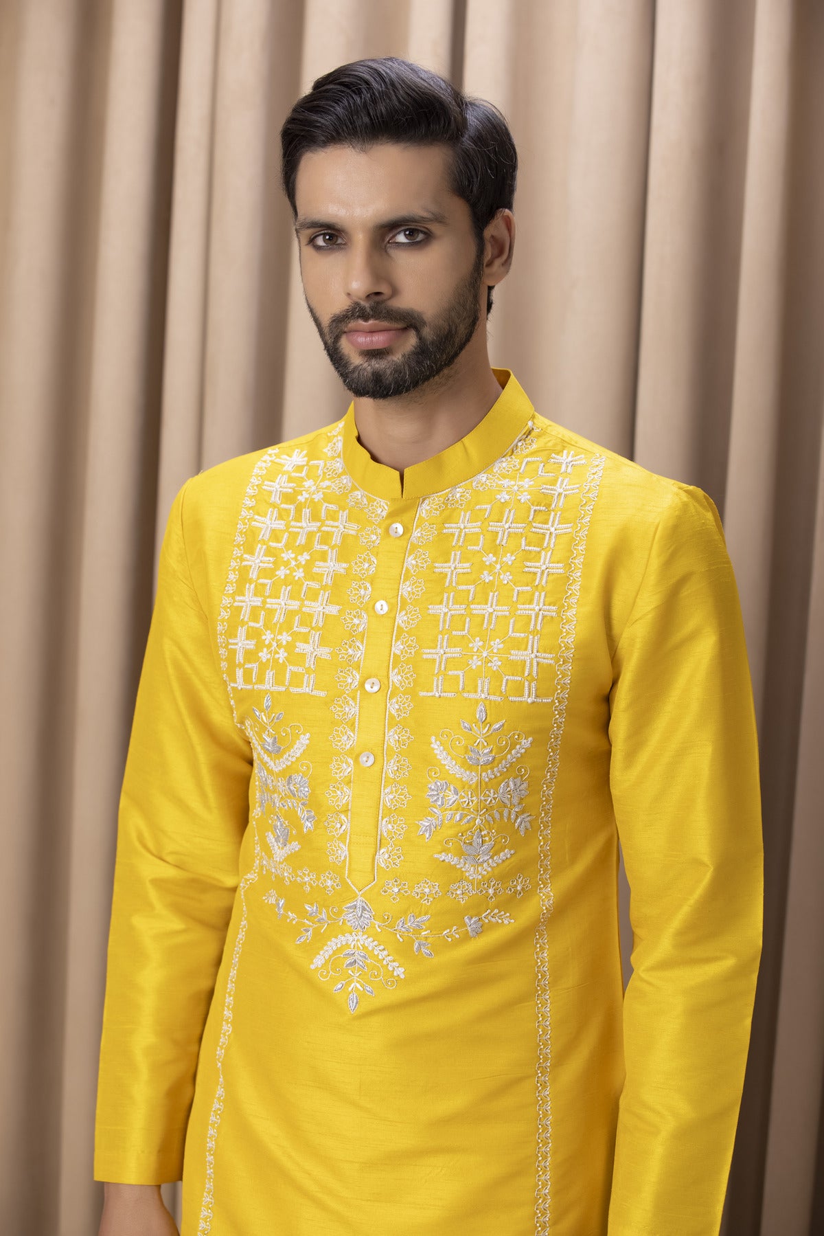 GHAZI KURTA (MUSTARD)