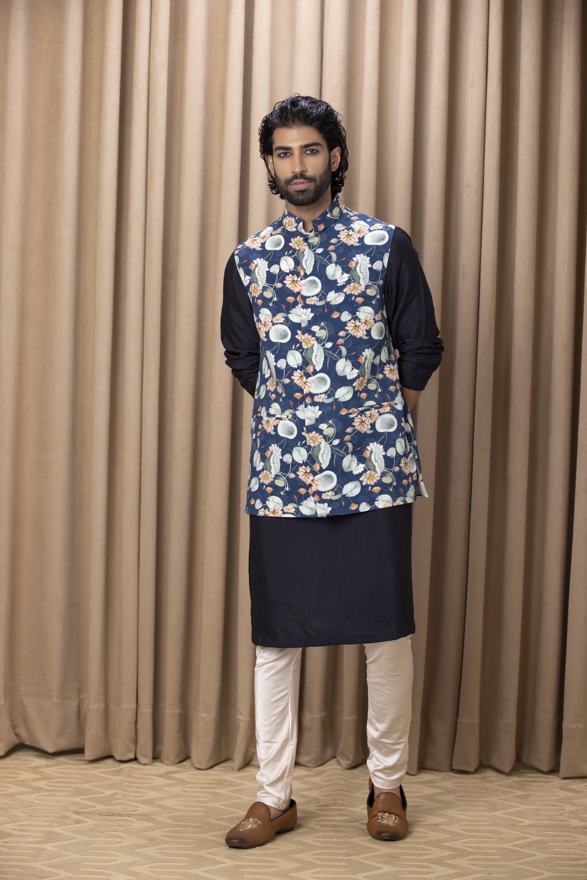 KAMAL BANDI SET (NAVY)