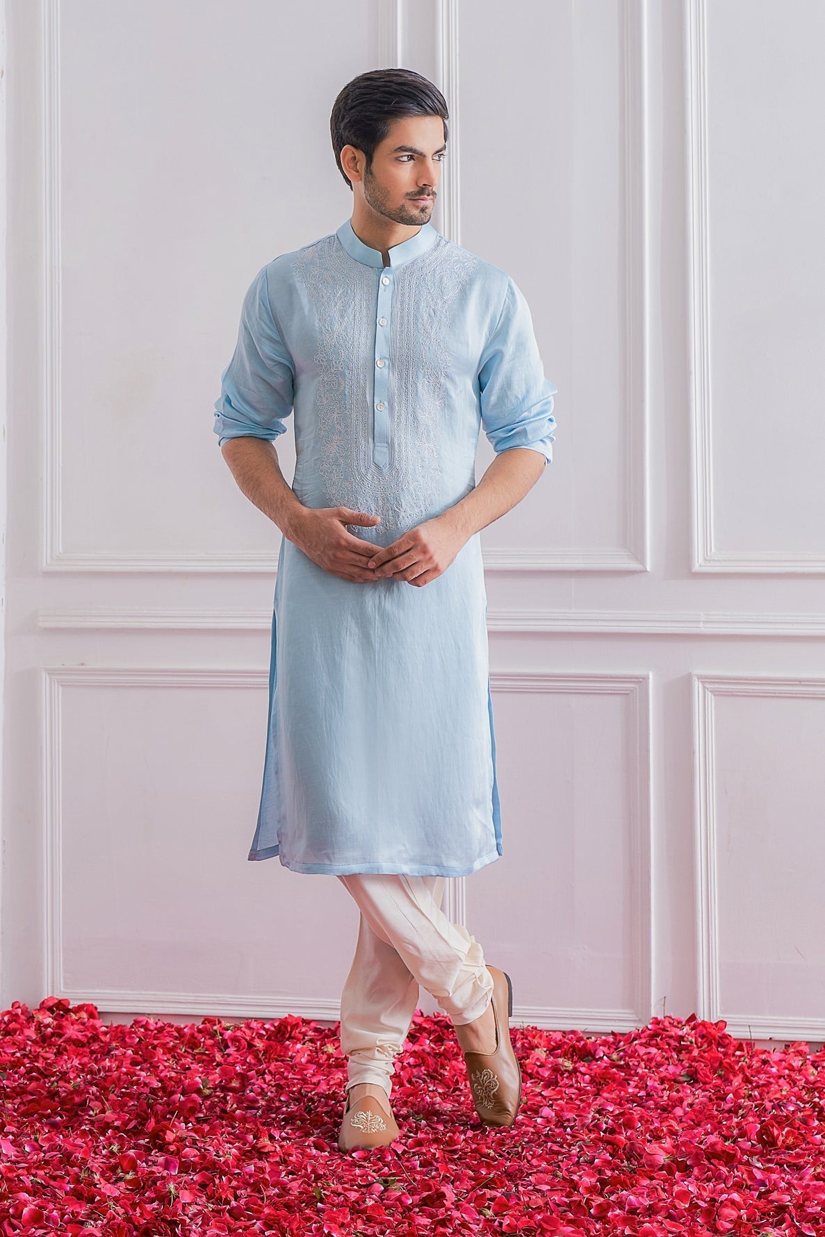 JHELUM KURTA SET (POWDER BLUE)