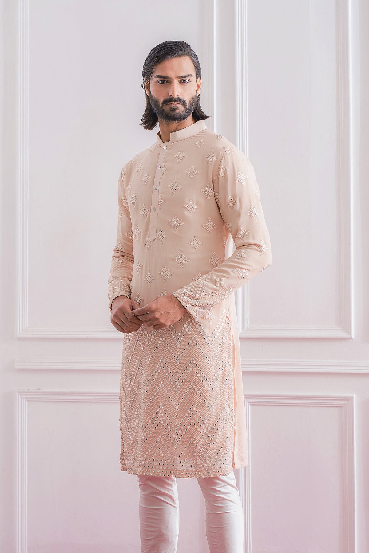 BAHAWALPUR KURTA SET (DUSTY ROSE)