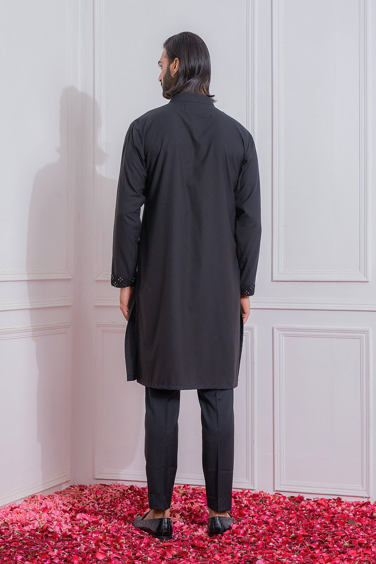 SADIQABAD KURTA SET (BLACK)