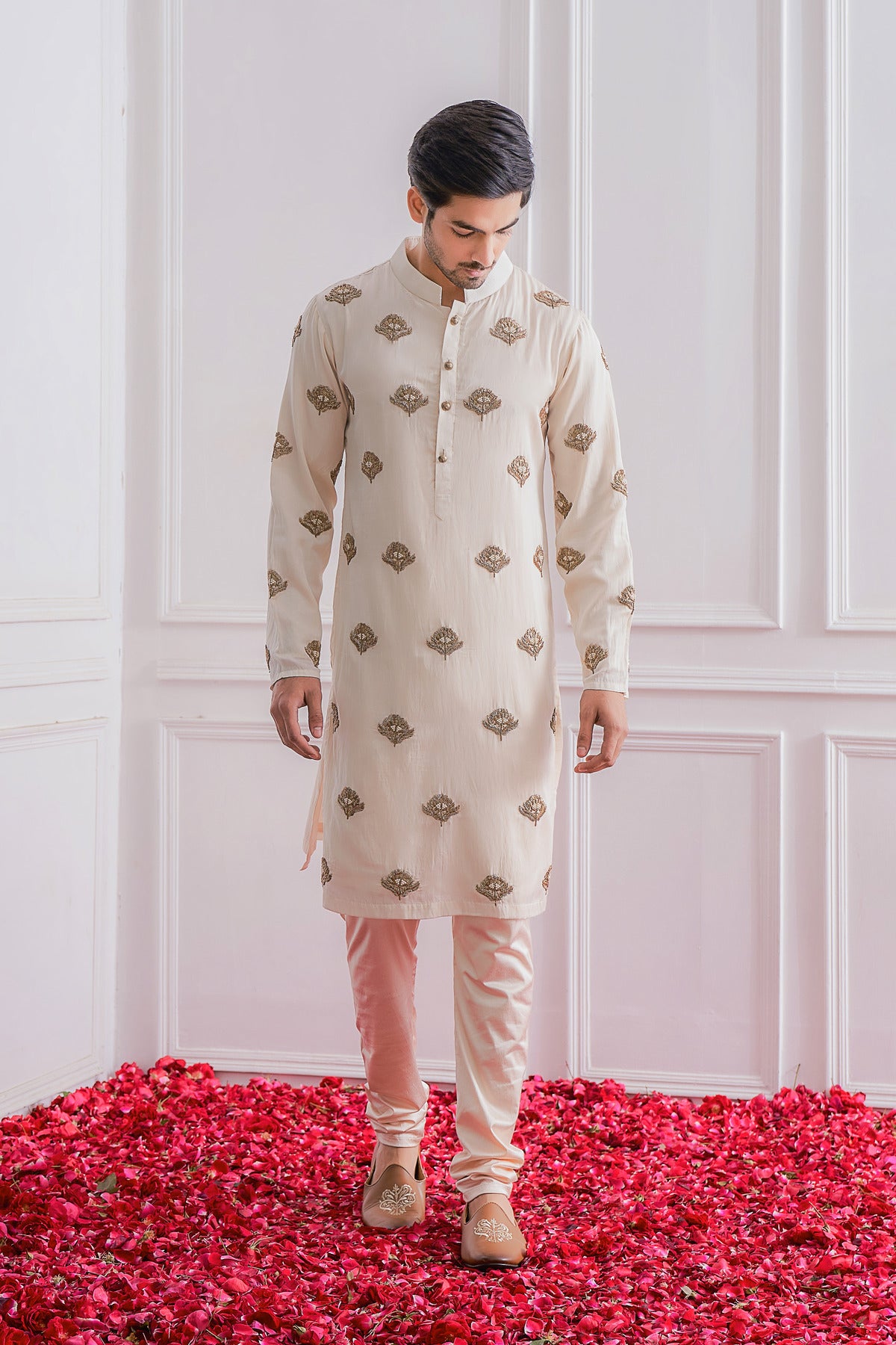 WAZIRABAD KURTA SET (IVORY)