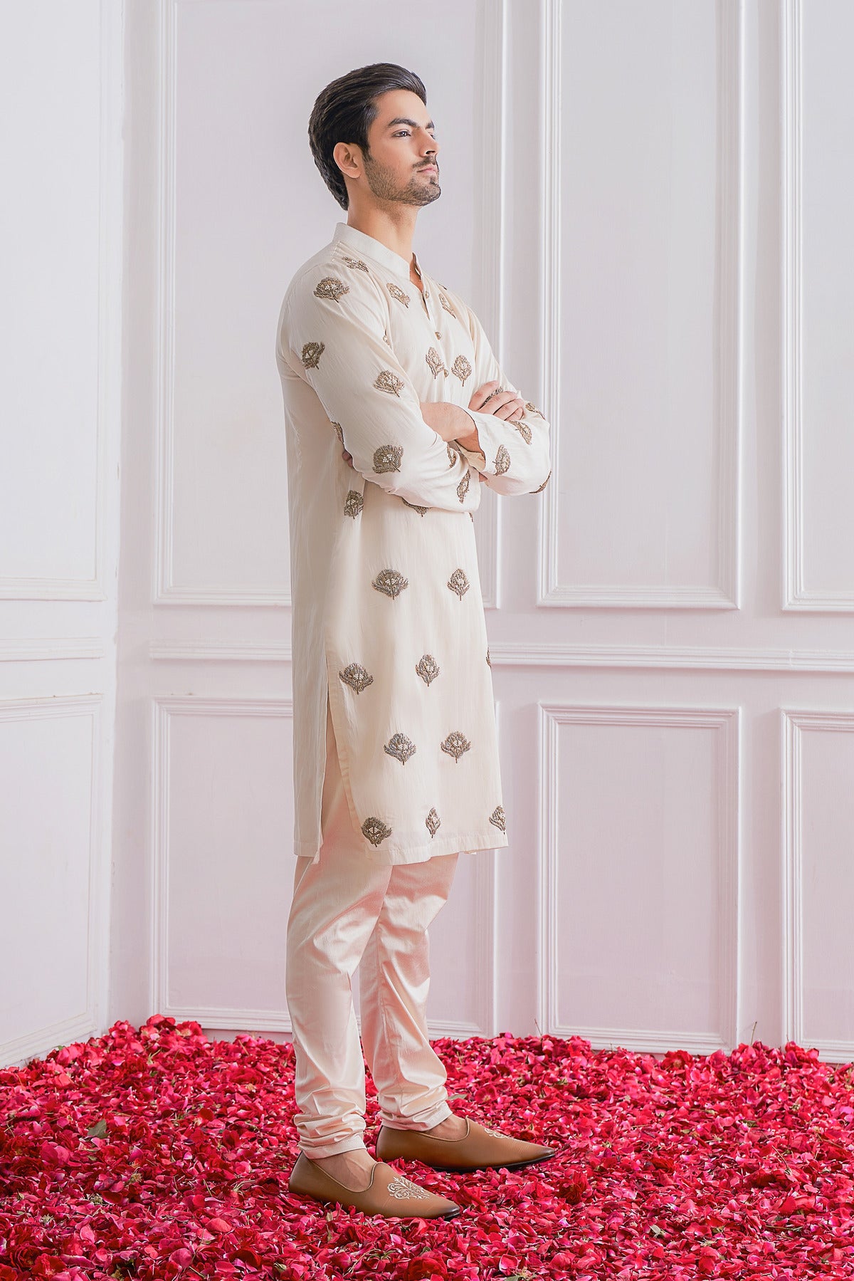 WAZIRABAD KURTA SET (IVORY)