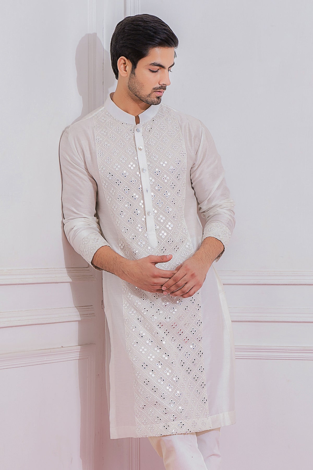 SADIQABAD KURTA SET (IVORY)