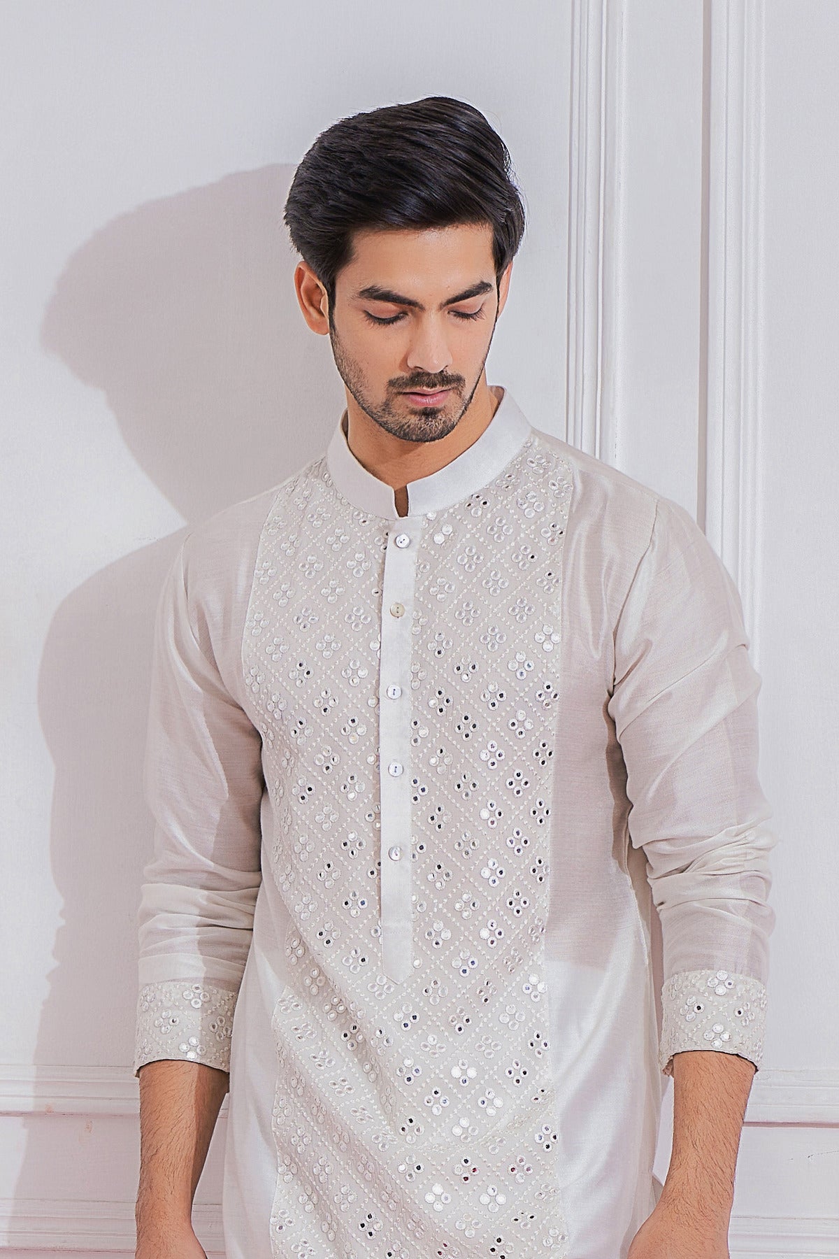 SADIQABAD KURTA SET (IVORY)