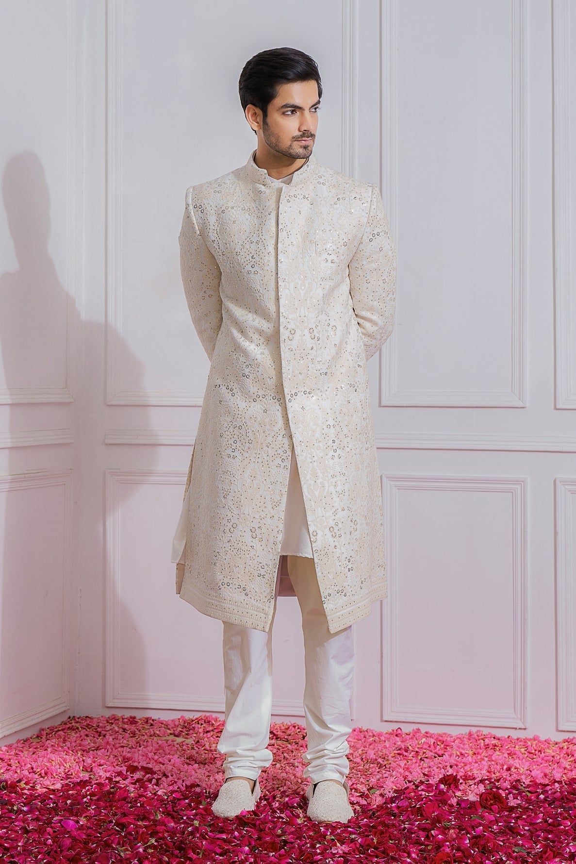 FEROZ SHERWANI (IVORY)