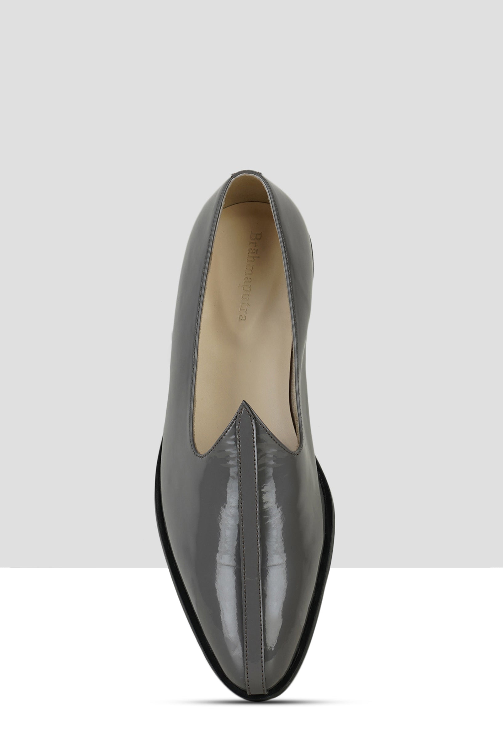 Grey Patent Leather Mojris