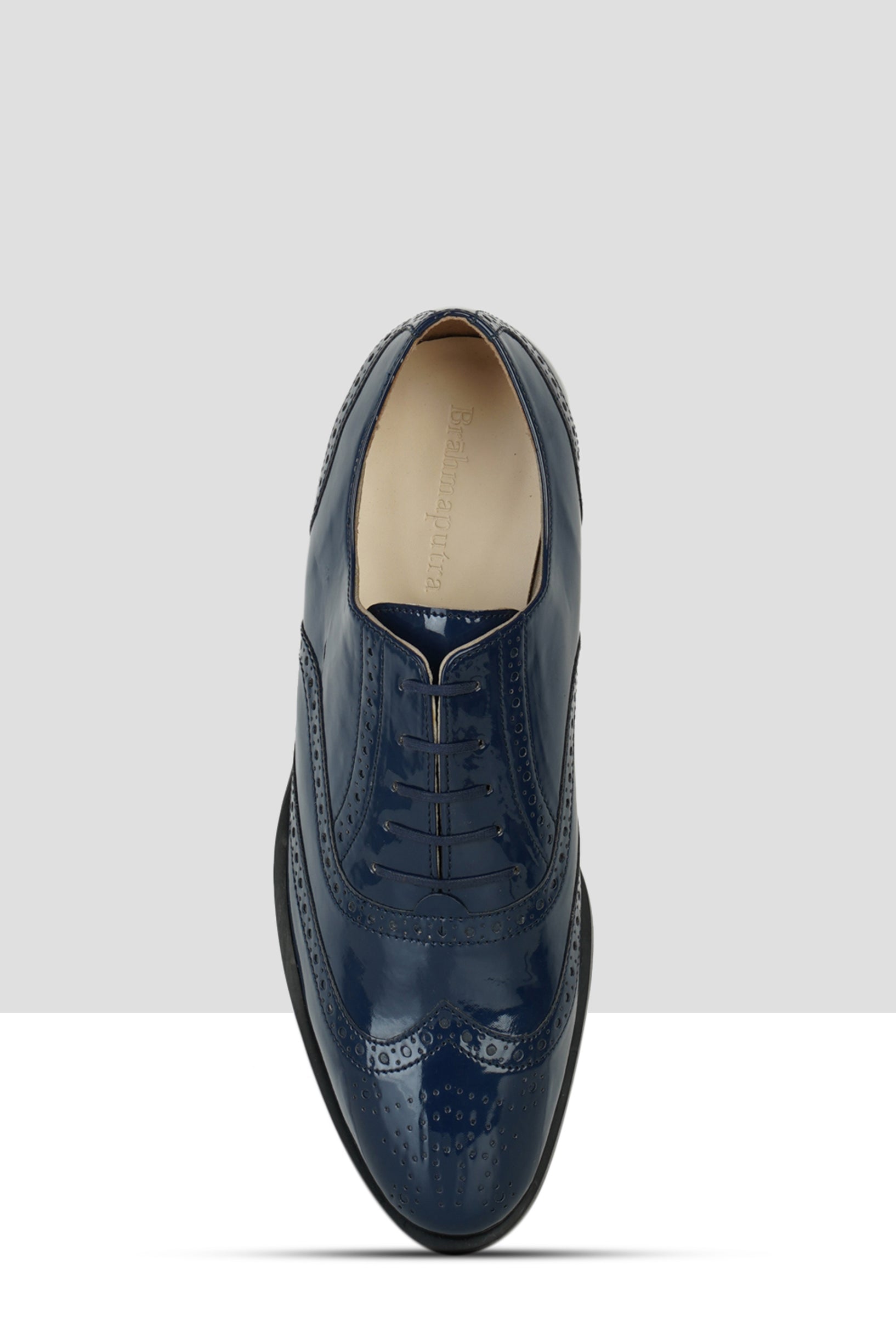 Navy Patent Leather Brogues