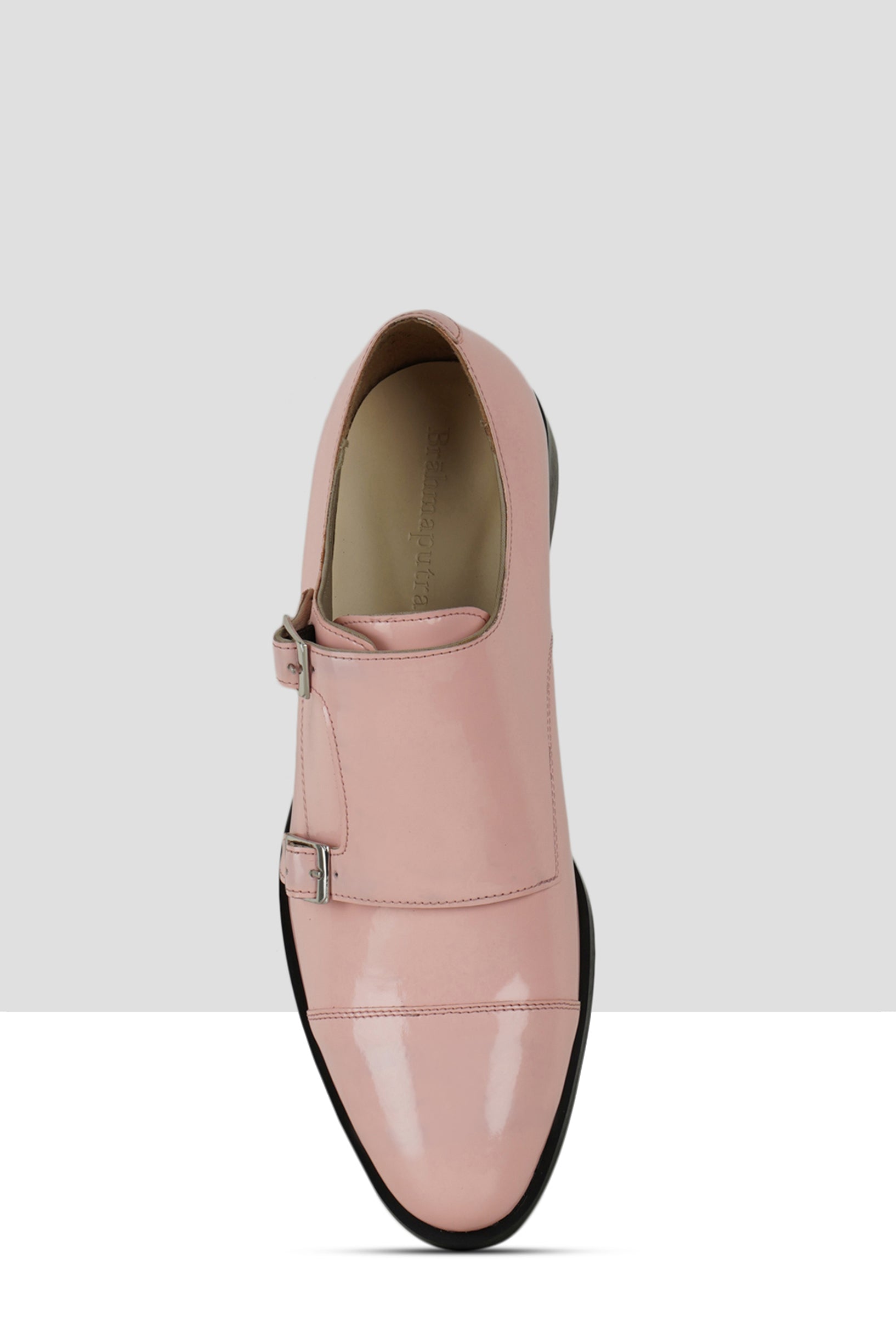 Pink Patent Leather Monks